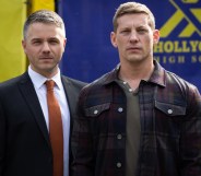 Carter (L) clashes with John Paul (R) as she discovers conversion therapy plot