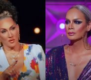 Drag Race judge Michelle Visage (left) and Drag Race winner Raja (right).