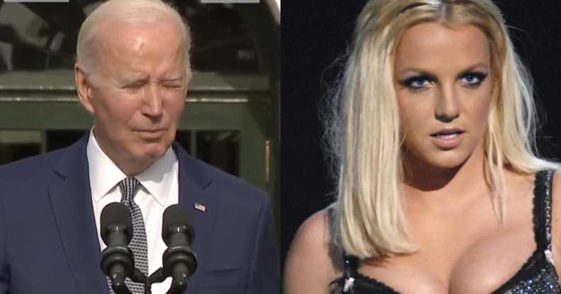 Joe Biden and Britney Spears