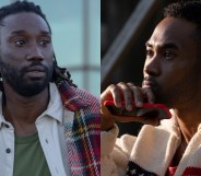 Nathan Stewart-Jarrett (L) and Kevin Vidal (R) play lovers in Disney+ series Culprits.