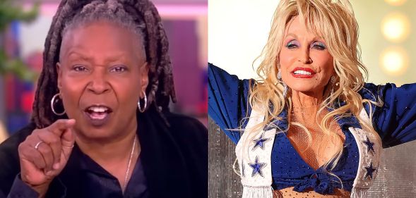 Whoopi Goldber (left) defends Dolly Parton (right) against ageist trolls.