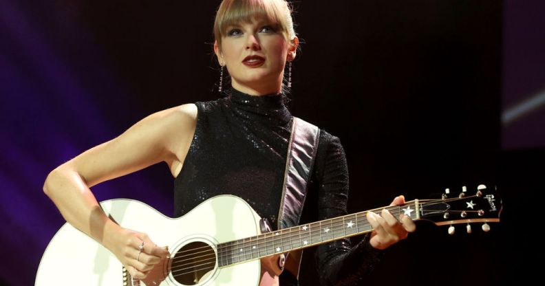 Taylor Swift performs onstage during NSAI 2022 Nashville Songwriter Awards at Ryman Auditorium on September 20, 2022 in Nashville, Tennessee.