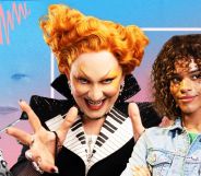 A Dalek, Jinkx Monsoon and Yasmin Finney