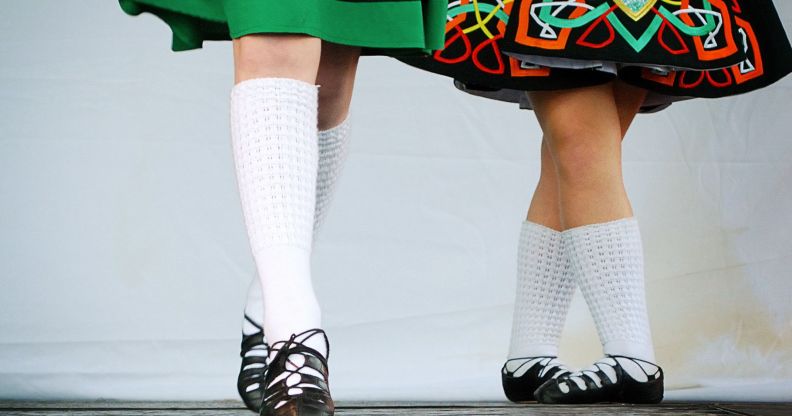 Stock image of Irish dancers