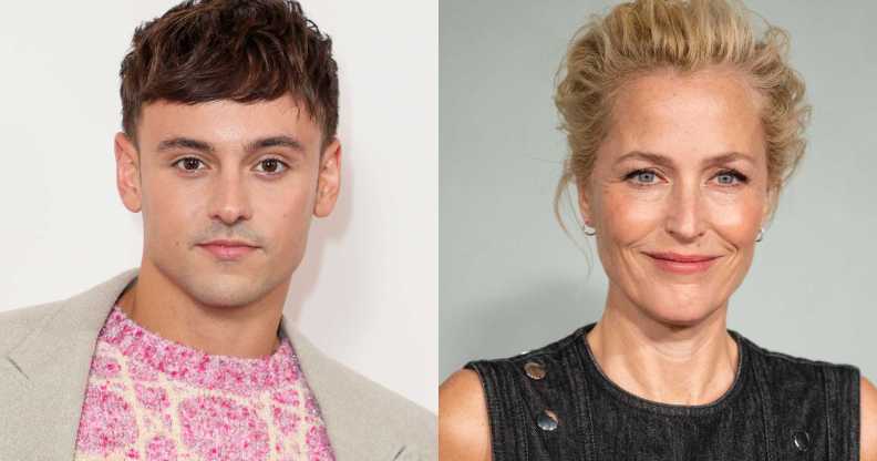 Tom Daley and Gillian Anderson